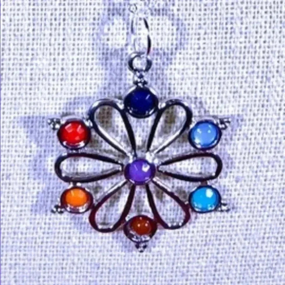NWT | Flower Necklace w Chakra Bead | Handmade
